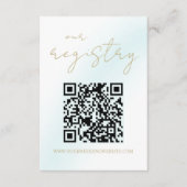 Blue Watercolor Wave Wedding Registry Begleitkarte (Vorderseite)