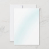 Blue Watercolor Wave Wedding RSVP Karte (Rückseite)
