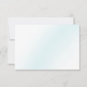 Blue Watercolor Wave Wedding RSVP Karte (Rückseite)