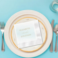 Blue Watercolor Wave Wedding