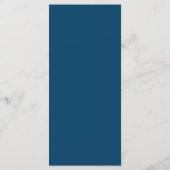 Blue Watercolor Waves mit Monogramm Hochzeit Menükarte (Rückseite)