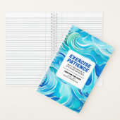 Blue Watercolor Waves Übung Patient Convention Notizblock (Innen)