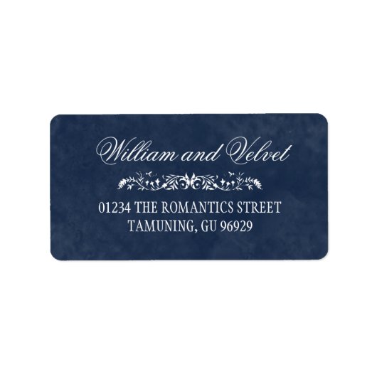 Blue Watercolor Wedding Address Labels Adressaufkleber (Vorne)
