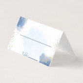 Blue Watercolor Wedding Collection Tischnummer (Vorderseite)