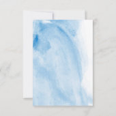 Blue Watercolor Wedding Detitation Card Einladung (Rückseite)