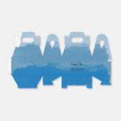 Blue Watercolor Wedding Geschenkschachtel (Ungefaltet)