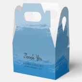 Blue Watercolor Wedding Geschenkschachtel (Geöffnet)