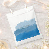 Blue Watercolor Wedding Geschenktütchen (Ausgeschnitten)