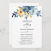 blue watercolor wedding Invitation Einladung (Vorne/Hinten)