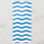 Blue Watercolor Wedding Menükarte (Rückseite)