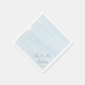 Blue Watercolor Wedding Napkins Serviette (Ecke)