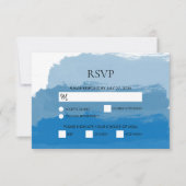 Blue Watercolor Wedding RSVP Cards (Vorderseite)