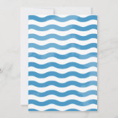 Blue Watercolor Wedding Save The Date (Rückseite)