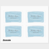Blue Watercolor Wedding Stickers (Blatt)