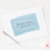 Blue Watercolor Wedding Stickers (Umschlag)