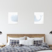 Blue Watercolor Whale Beach Kinderzimmer Bilderwand Sets (Schlafzimmer)