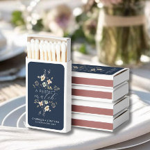 Blue Watercolor Wildblume Gastgeschenk Hochzeit