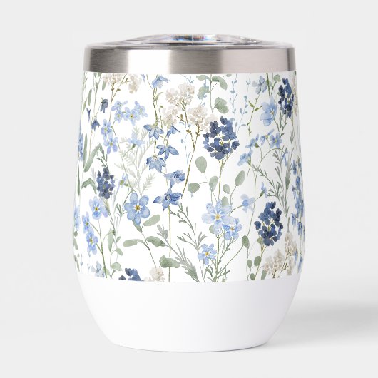 Blue Watercolor Wildflower (Vorderseite)