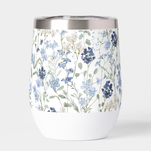 Blue Watercolor Wildflower (Rückseite)