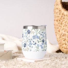 Blue Watercolor Wildflower