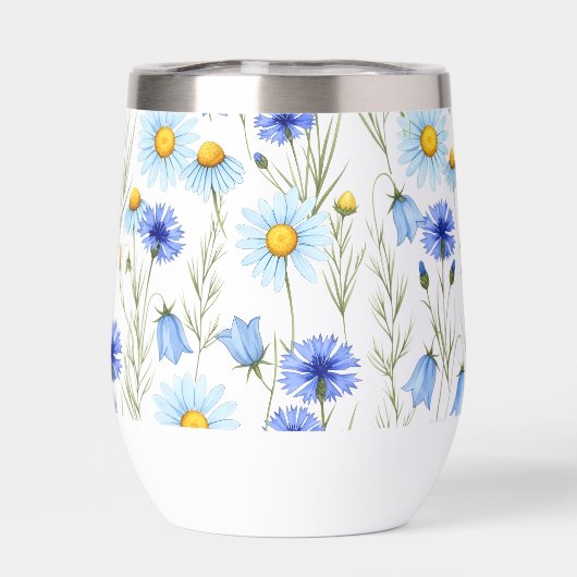 Blue Watercolor Wildflower (Rückseite)