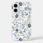 Blue Watercolor Wildflower Case-Mate iPhone Hülle (Rückseite)