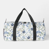 Blue Watercolor Wildflower Duffle Bag (Rückseite)