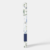 Blue Watercolor Wildflower Name Case-Mate iPhone Hülle (Rückseite / Links)