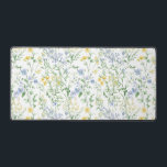 Blue Watercolor Wildflower Schreibtischunterlage<br><div class="desc">This 31.5" x 15.5" blue and yellow boho wildflower pattern desk mat would look beautiful on your desk,  accessorizing your living space to a new heightened look.</div>