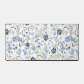 Blue Watercolor Wildflower Schreibtischunterlage (Vorderseite)