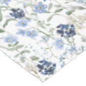 Blue Watercolor Wildflower Tischdecke (Schrägansicht)