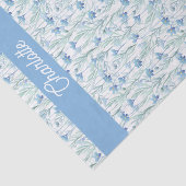 Blue watercolor wildflowers custom name seidenpapier (Ausschnitt)