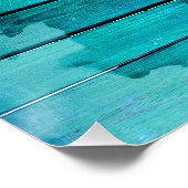 Blue Watercolor Wood and Anchor Quote Poster (Ecke)