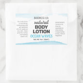 Blue Watercolor Wraparound Product Label Rechteckiger Aufkleber (Tasche)