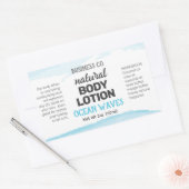 Blue Watercolor Wraparound Product Label Rechteckiger Aufkleber (Umschlag)