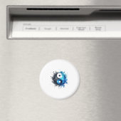 Blue Watercolor Yin and Yang Magnet (In Situ (Geschirrspüler))
