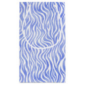 Blue Watercolor Zebra Print Kleine Geschenktüte (Rückseite)