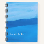 Blue watercolour tranquility notizblock (Vorderseite)