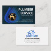 Blue Waterdrop Zuhause Plumbing Visitenkarte (Vorne/Hinten)