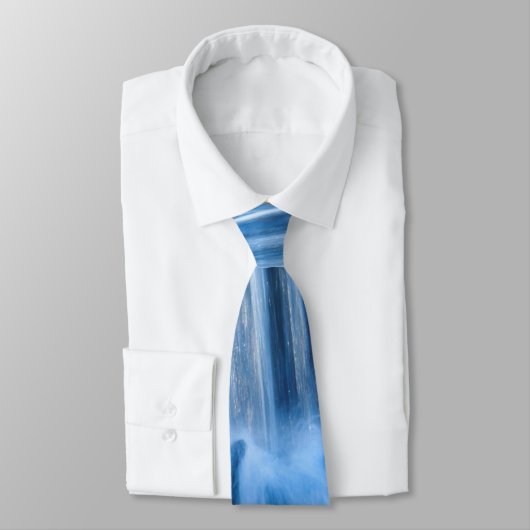 Blue Waterfall Neck Tie Krawatte (Gebunden)