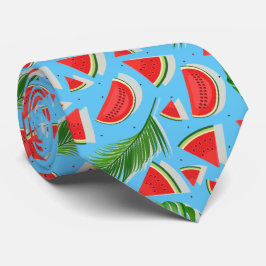 Blue Watermelon Leaf Neck Tie Krawatte