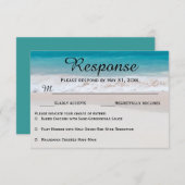 Blue Waters White Sand UAWG Response Cards RSVP Karte (Vorne/Hinten)