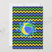 Blue Waterslide & Pool Geburtstagskinder-Party Einladung (Rückseite)