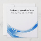 Blue Wave 10 Jahre Mitarbeiterjubiläum Einladung (Rückseite)