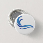 Blue Wave 1" Button (Vorne & Hinten)