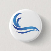 Blue Wave 1" Button (Vorderseite)