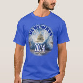 Blue Wave 2024 Abstimmung demokratisch T-Shirt (Vorderseite)
