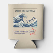 Blue Wave 2024 - Anpassbare Kampagne kann coozie Dosenkühler (Vorderseite)