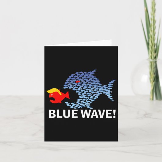 Blue Wave 2024 Funny Big Fish Little Fish Trum Karte (Vorderseite)
