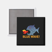 Blue Wave 2024 Funny Big Fish Little Fish Trum Magnet (Vorderseite/Rückseite)